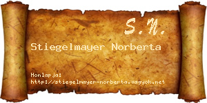Stiegelmayer Norberta névjegykártya